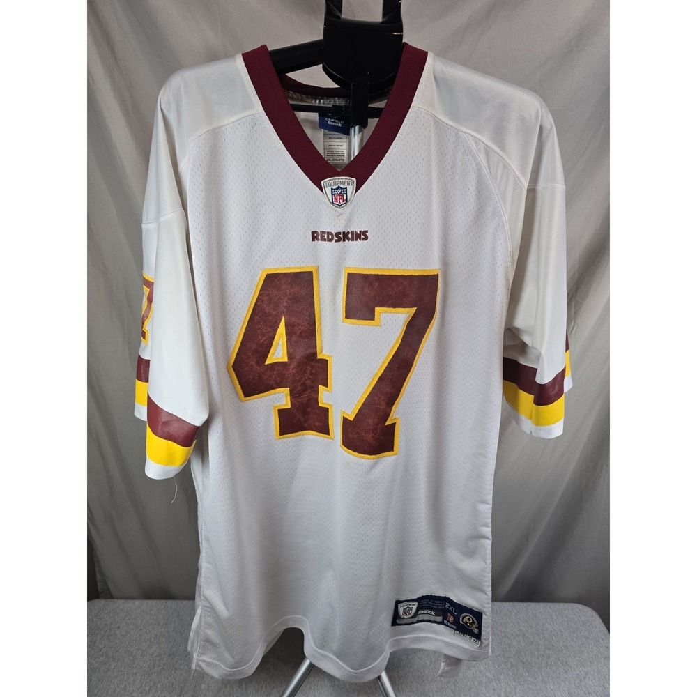 Vintage Reebok Washington Redskins Chris Cooley #47 White NFL Jersey Men's 2XL